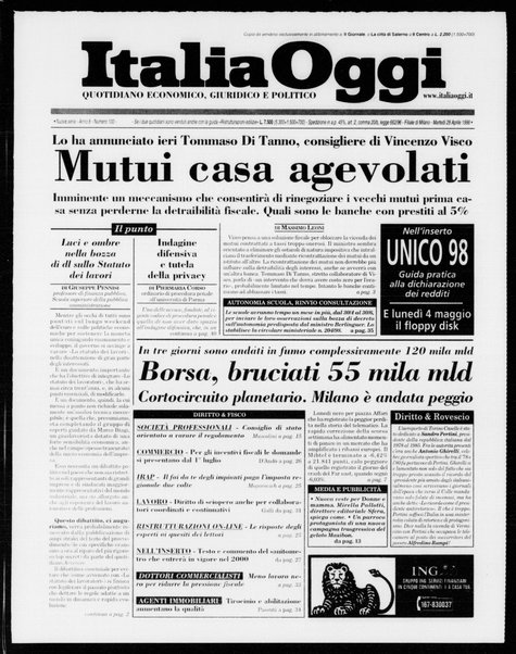 Italia oggi : quotidiano di economia finanza e politica